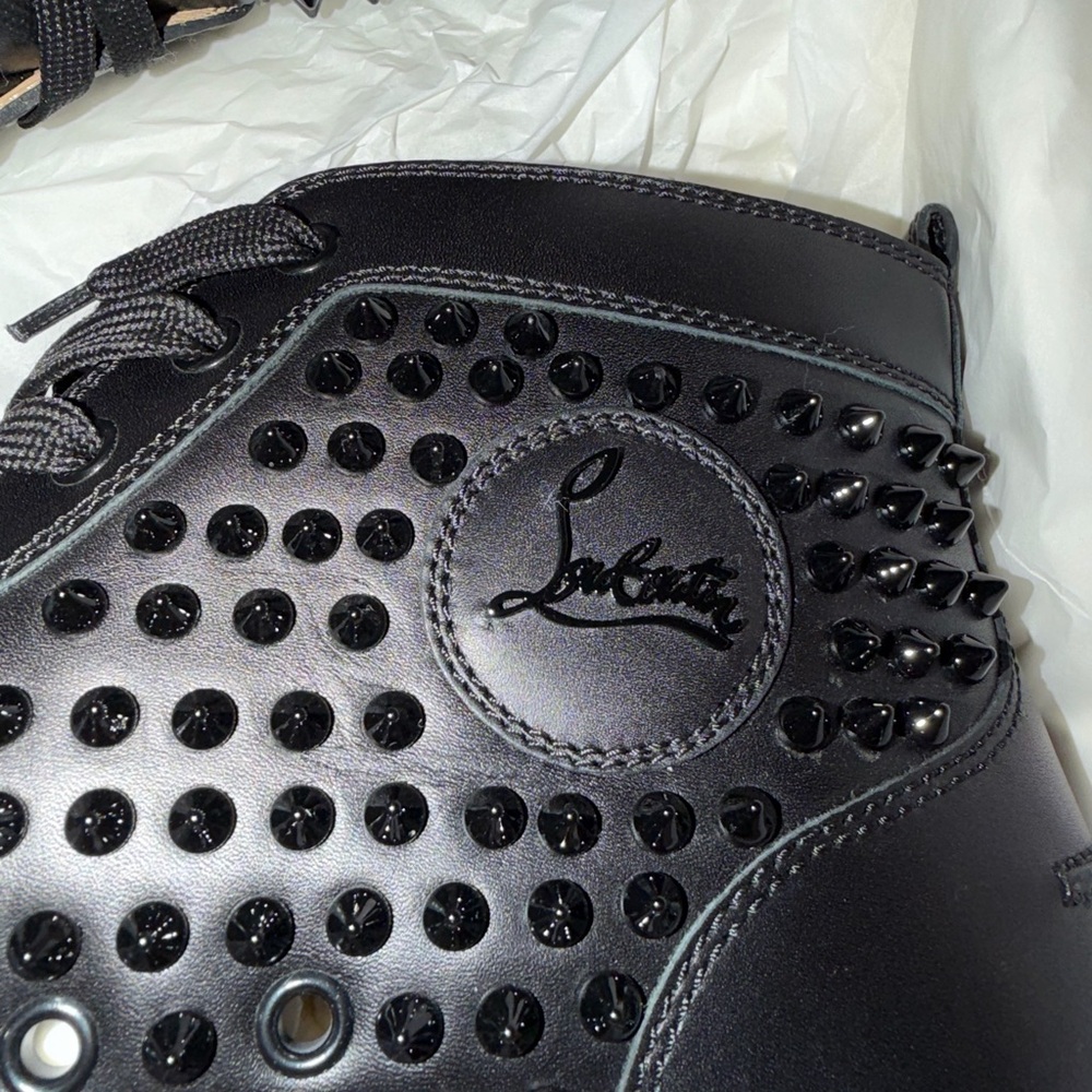 Christian Louboutin Black Studded Men's Sneakers - Picture 3 of 6
